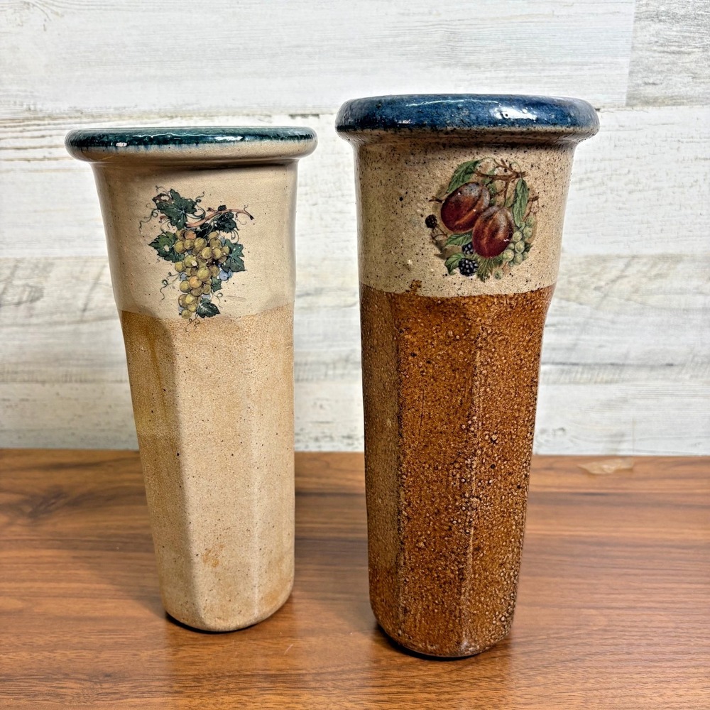 Monroe Salt Works Pitcher Vase 2001 Northern Fruit Stoneware Pottery 910" Lot 2